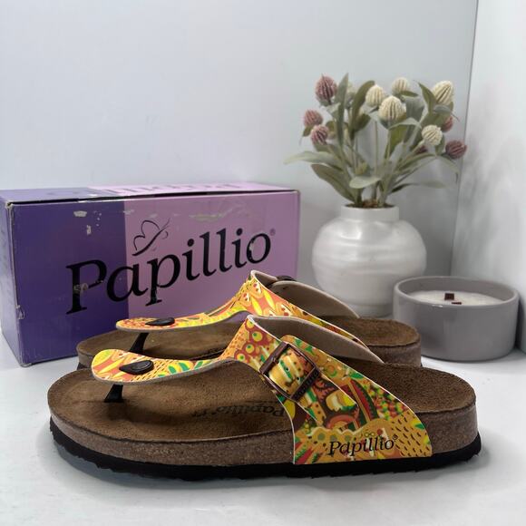 Papillio by Birkenstock Gizeh Sandal African Wax Gold 1005085 Unisex L12/M10 NWB - Picture 2 of 10